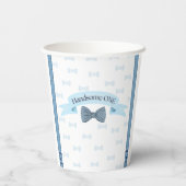 Handsome One Baby Boy First Birthday Cups Papieren Bekers (Achterkant)