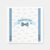 Handsome One Baby Boy First Birthday Party Napkins Servet (Voorkant)