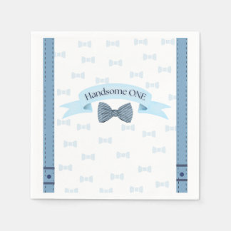 Handsome One Baby Boy First Birthday Party Napkins Servet