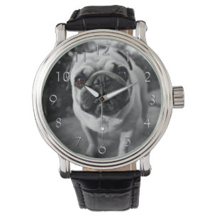Handsome Pug Horloge