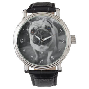 Handsome Pug Horloge
