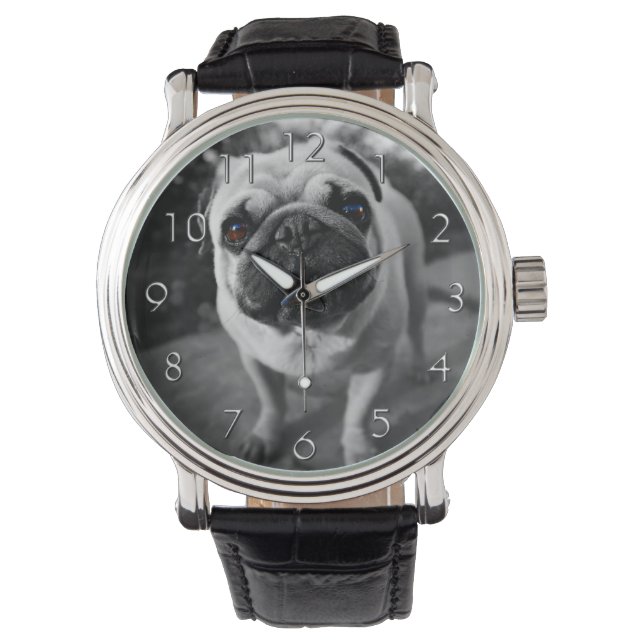 Handsome Pug Horloge (Voorkant)