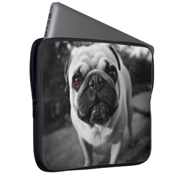 Handsome Pug Laptop Sleeve (Voorkant Rechts)