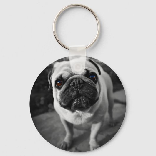Handsome Pug Sleutelhanger (Voorkant)