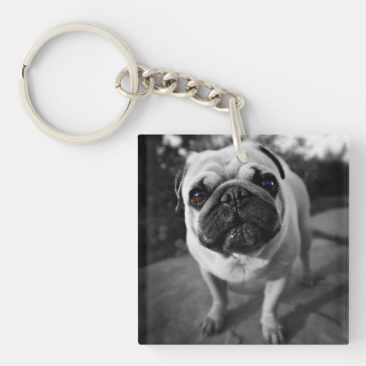 Handsome Pug Sleutelhanger (Voorkant)