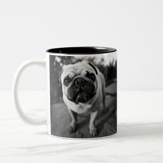 Handsome Pug Tweekleurige Koffiemok (Links)