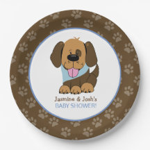 Handsome Puppy Dog Baby shower Custom Party Borden