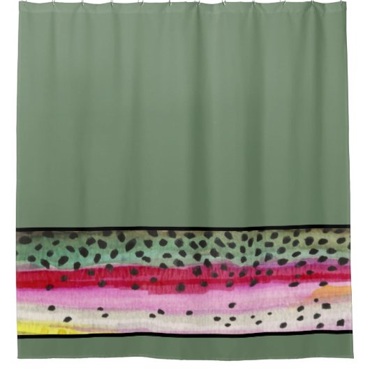 Handsome Rainbow Trout Angler's Douchegordijn (Voorkant)