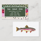 Handsome regenboogforel Vist Visitekaartje (Voorkant / Achterkant)