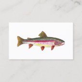 Handsome regenboogforel Vist Visitekaartje (Achterkant)