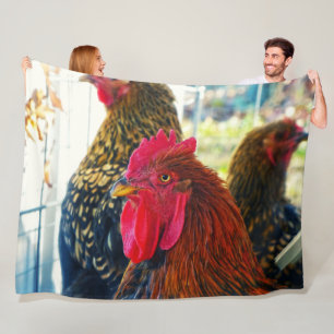 Handsome Rooster Fleece Deken