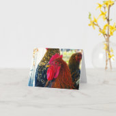 Handsome Rooster Kaart (Gele Bloem)