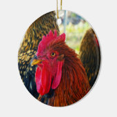 Handsome Rooster Keramisch Ornament (Links)