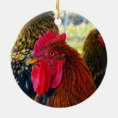 Handsome Rooster Keramisch Ornament (Achterkant)
