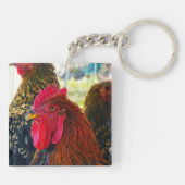 Handsome Rooster Sleutelhanger (Achterkant)