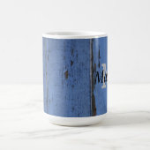 Handsome Rustic Blue Personalized Monogram Koffiemok (Center)