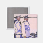Handsome Sailors, WW1 1917 Art Magneet (Voorkant / Achterkant)