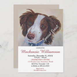 HANDSOME SETTER PUPPY WISHEERT HAPPY BIRTHDAY KAART