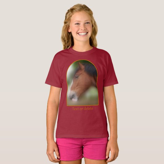 Handsome Shire Draft Horse Personalized T-shirt (Voorkant volledig)
