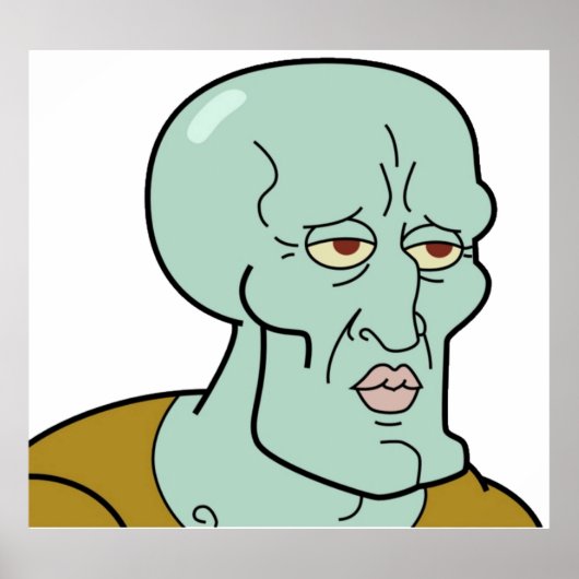 Handsome Squidward TShirt Poster (Voorkant)