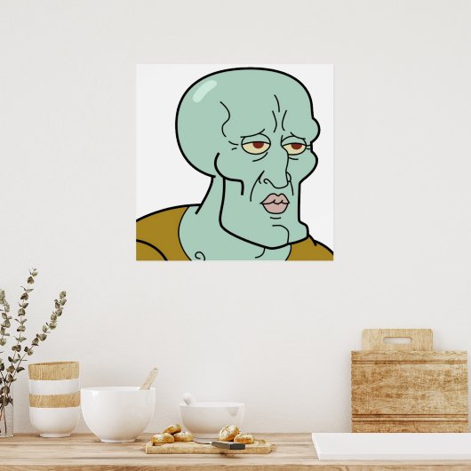 Handsome Squidward TShirt Poster (Keuken)