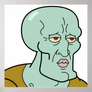 Handsome Squidward TShirt Poster