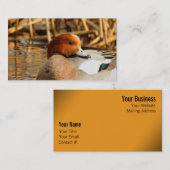 Handsome Stranger in Town Eurasian Wigeon Visitekaartje (Voorkant / Achterkant)