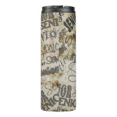 Handsome Tan and Black Senior Typography Thermosbeker (Achterkant)