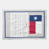 Handsome Texas State Flag Calendar Towel Theedoek (Horizontaal)
