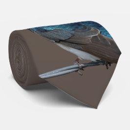 Handsome Tree Swallow: Bird on a Wire Stropdas