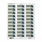 Handsome Tree Swallow Little Blue Bird on a Wire Etiket (Full Sheet)