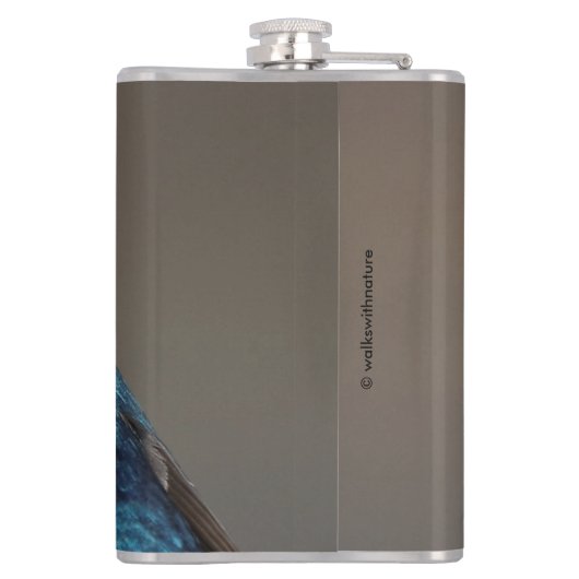 Handsome Tree Swallow Songbird on a Wire Heupfles (Achterkant)