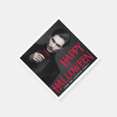 Handsome vampire drinking blood Halloween party Servet (Hoek)