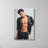 HANDSOME YOUNG MALE MODEL STRETCHEERDE CANVAS (Voorkant)