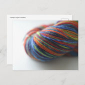 Handspun Yarn in Rainbow Briefkaart (Voorkant / Achterkant)