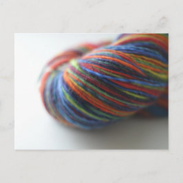Handspun Yarn in Rainbow Briefkaart