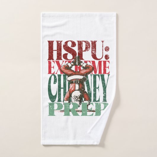 Handstand PushUp Leuke Kerstversie Fitness Handdoek (Handdoek)