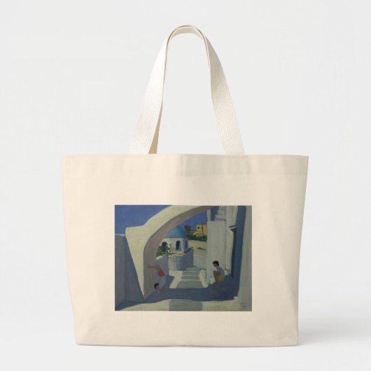Handstand Santorini Grote Tote Bag (Voorkant)