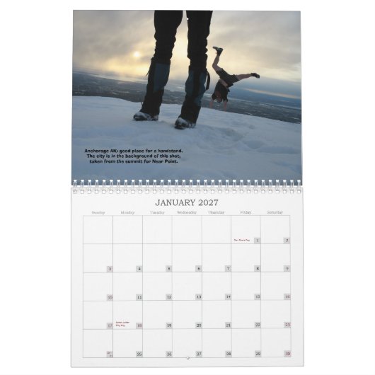 HANDSTANDEN in ALASKA 2012 Kalender (Jan 2027)