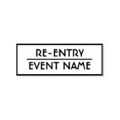 Handstempel voor herbinnenkomst rubberstempel (Afrduk)