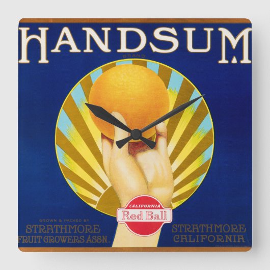 Handsum Clock Vierkante Klok (Voorkant)