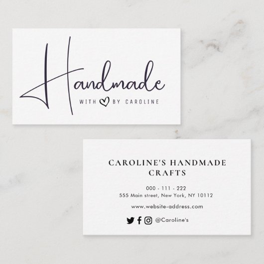 Handsvaartuig Visitekaartje (Voorkant / Achterkant)