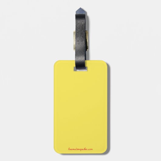 handtas, bagagelabel of sleutelkettingtoebehoren (Achterkant verticaal)