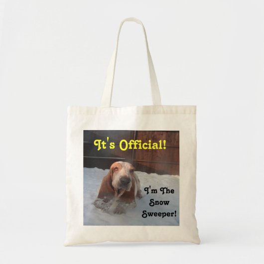 Handtas Basset Hound Snow Sweeper (Voorkant)