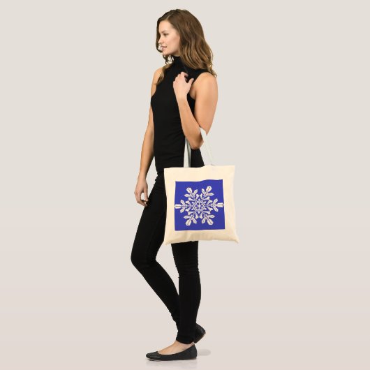 Handtas Blue Snow Flake (Voorkant (model))