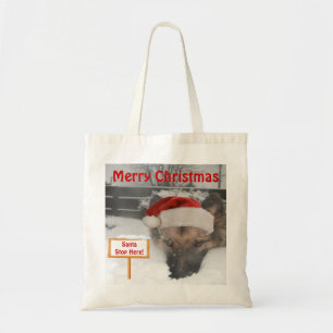 Handtas German Shepherd Santa Stop Hier
