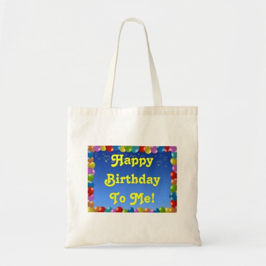 Handtas Happy Birthday voor mij (Voorkant)