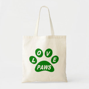 Handtas Love Paws on Paws Green