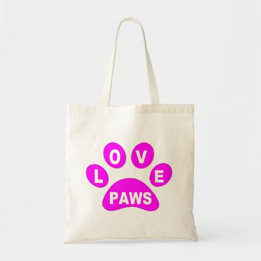 Handtas Love Paws on Paws Pink (Voorkant)