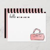 Handtas met briefkaart (Voorkant / Achterkant)